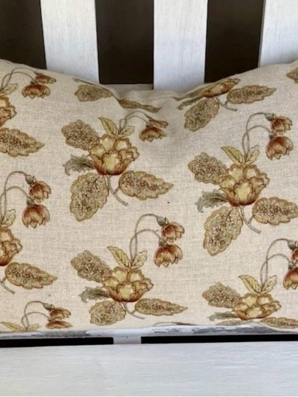 Zara Home Floral Botanical Decorative Linen Pillow 10x20 - Picture 5 of 6